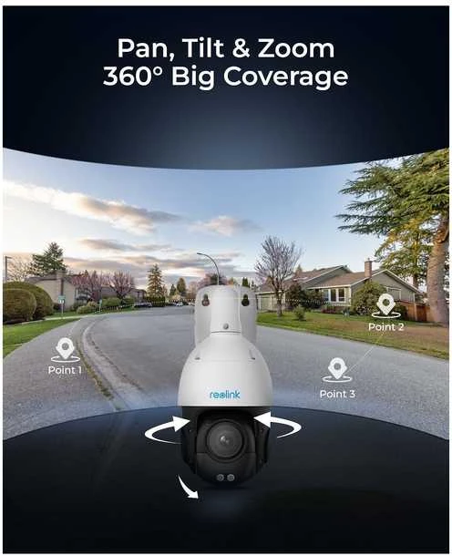 Reolink | Išmanioji 4K PoE apsaugos kamera su 16 kartų optiniu priartinimu | P850 | PTZ | 8 MP | 5,3–86 mm / maks. F1,6 | Maitinimas per Ethernet (PoE) | IP66 | H.265/H.264 | „Micro SD“, maks. 256 GB