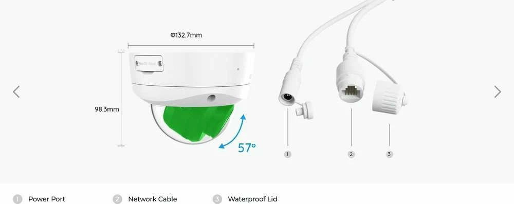 Reolink P437 – 4K lauko kamera, IK10 atsparus vandalams, PoE, 5X optinis priartinimas, spalvotas naktinis matymas, išmanusis aptikimas