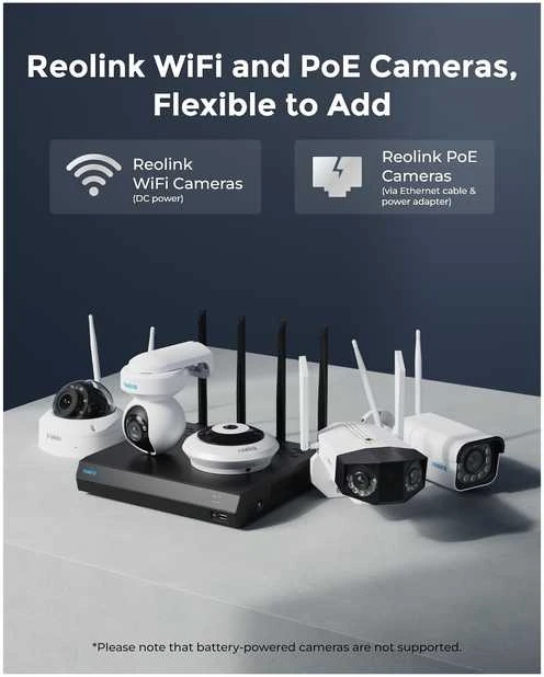 „Reolink WN12W“ 12 kanalų „Wi-Fi 6“ NVR įrašymo įrenginys, skirtas 24 valandas per parą ir 7 dienas per savaitę atlikti vietinius įrašus | Reolink