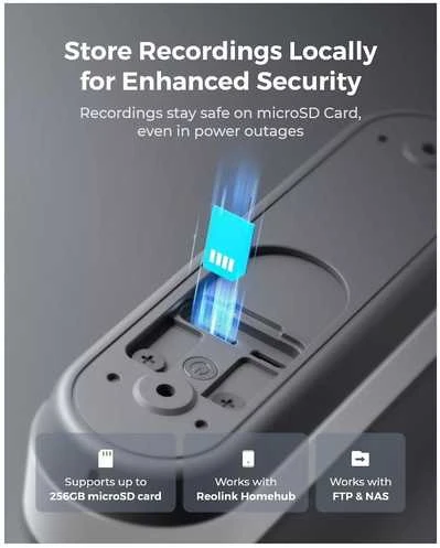 Reolink Baltas Video Doorbell WiFi 2K | 4MP | Wired & Baterija