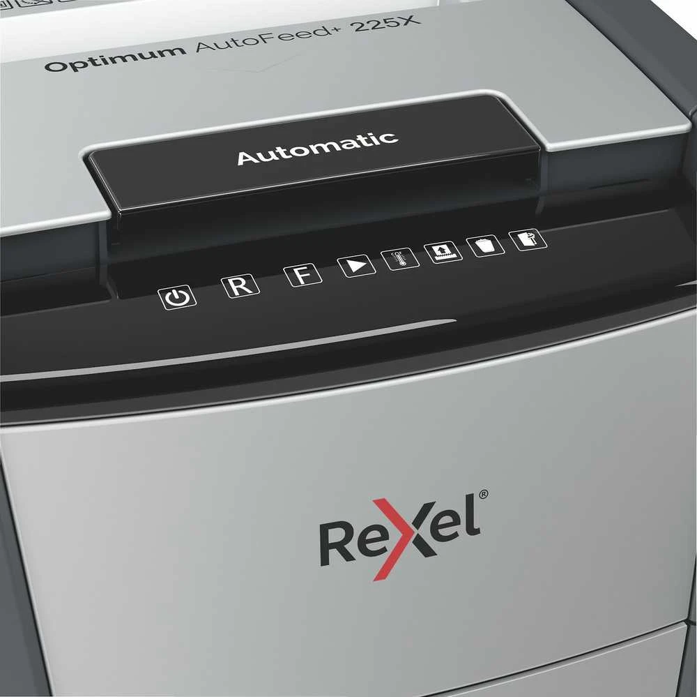Automatinis dokumentų naikiklis Rexel Optimum Autofeed 225X, 4x25mm, P4, 60l