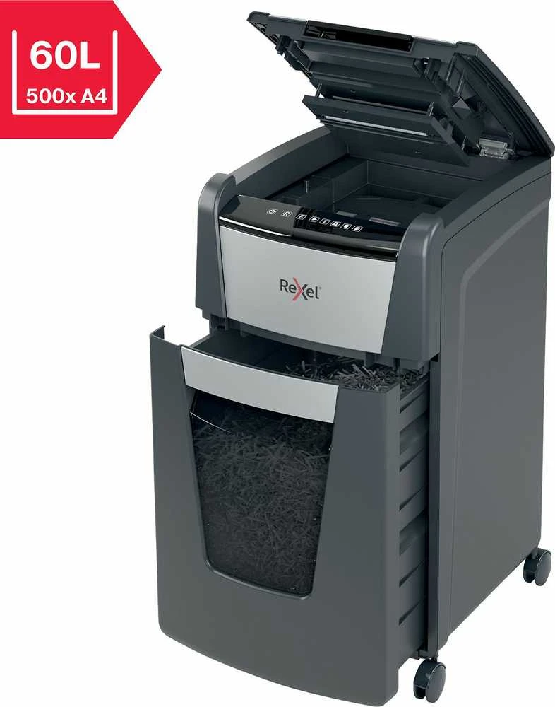Automatinis dokumentų naikiklis Rexel Optimum Autofeed 225X, 4x25mm, P4, 60l