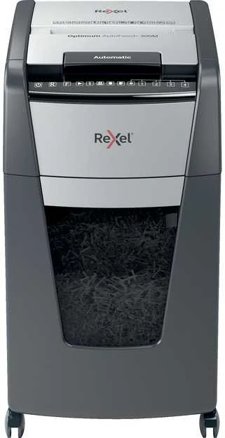Automatinis dokumentų naikiklis Rexel Optimum Autofeed 300M, 42x15mm, P5, 60l