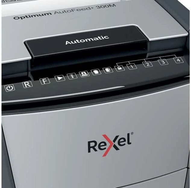 Automatinis dokumentų naikiklis Rexel Optimum Autofeed 300M, 42x15mm, P5, 60l