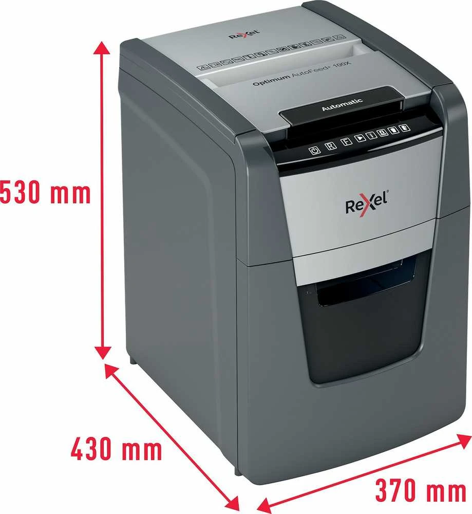 Automatinis dokumentų naikiklis Rexel Optimum Autofeed 100X, 4x28mm, P4, 34l