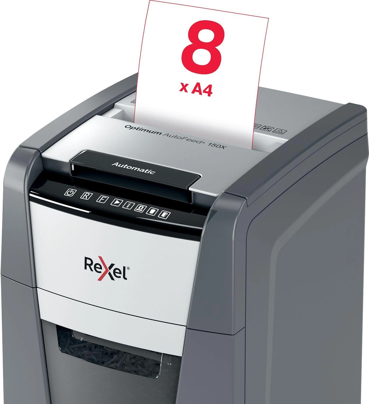 Automatinis dokumentų naikiklis Rexel Optimum Autofeed 150X, 4x28mm, P4, 44l