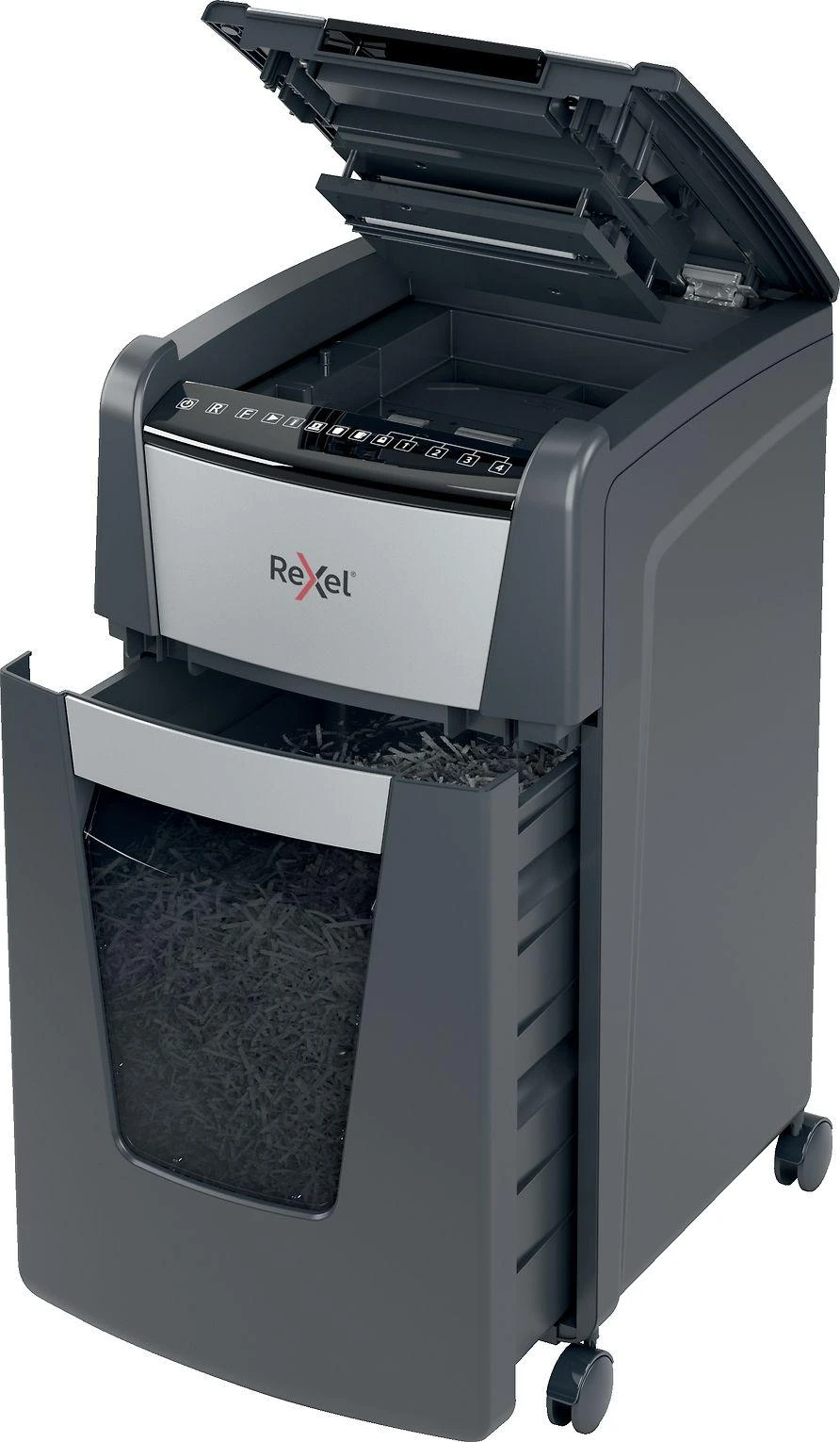 Automatinis dokumentų naikiklis Rexel Optimum Autofeed 300X, 4x25mm, P4, 60l