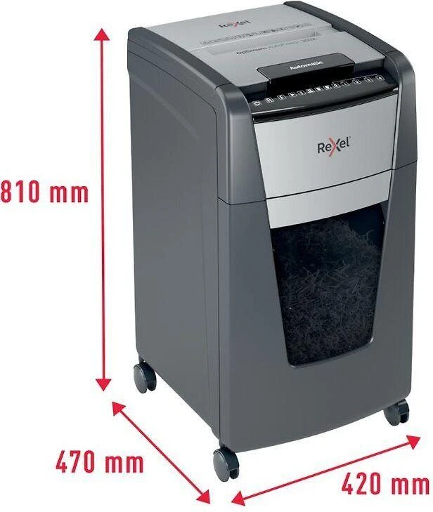 Automatinis dokumentų naikiklis Rexel Optimum Autofeed 300X, 4x25mm, P4, 60l