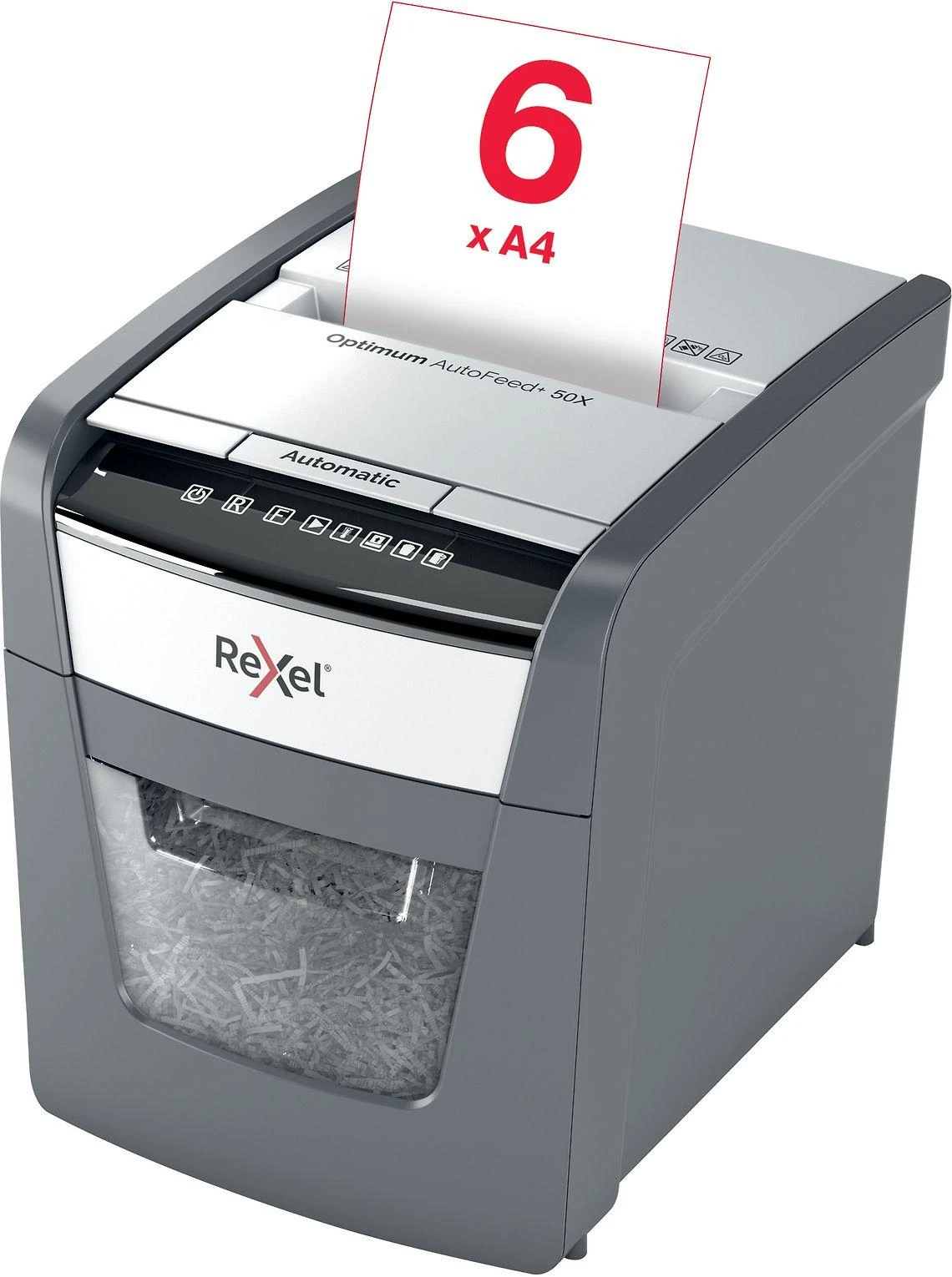 Automatinis dokumentų naikiklis Rexel Optimum Autofeed 50X, 4x28mm, P4, 20l