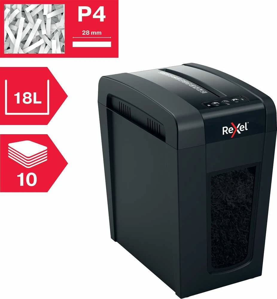 Dokumentų naikiklis Rexel Secure MC4, Whisper-Shred™, P-5, 2x15mm, 14L