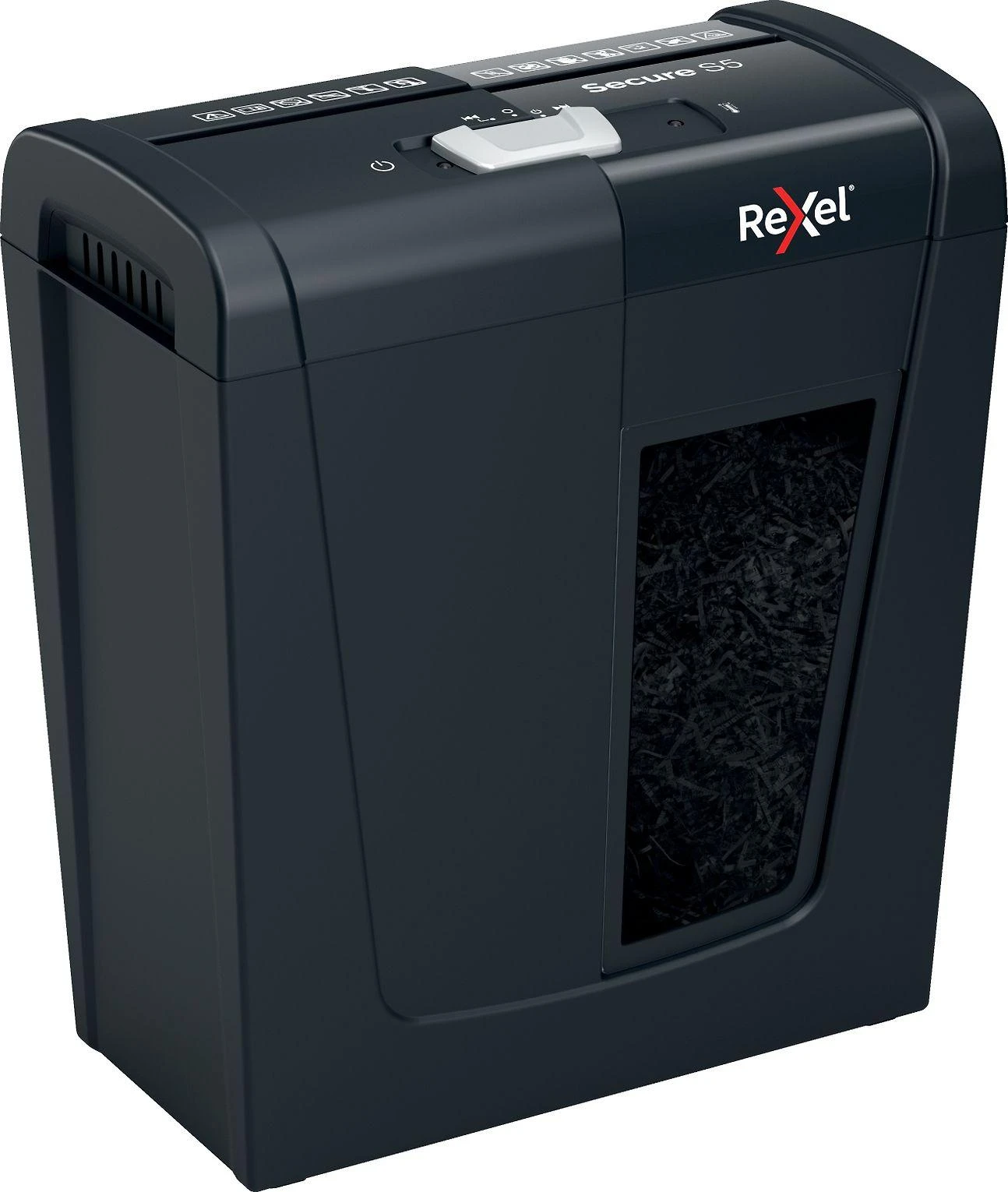Dokumentų naikiklis Rexel Secure S5 Strip P2, 5 lapai, 10L