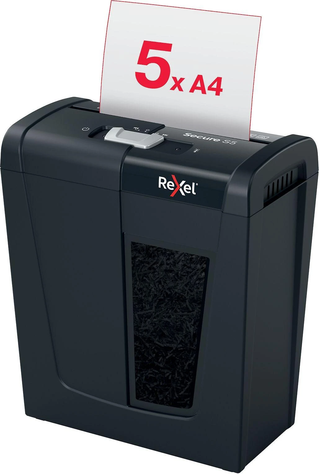 Dokumentų naikiklis Rexel Secure S5 Strip P2, 5 lapai, 10L