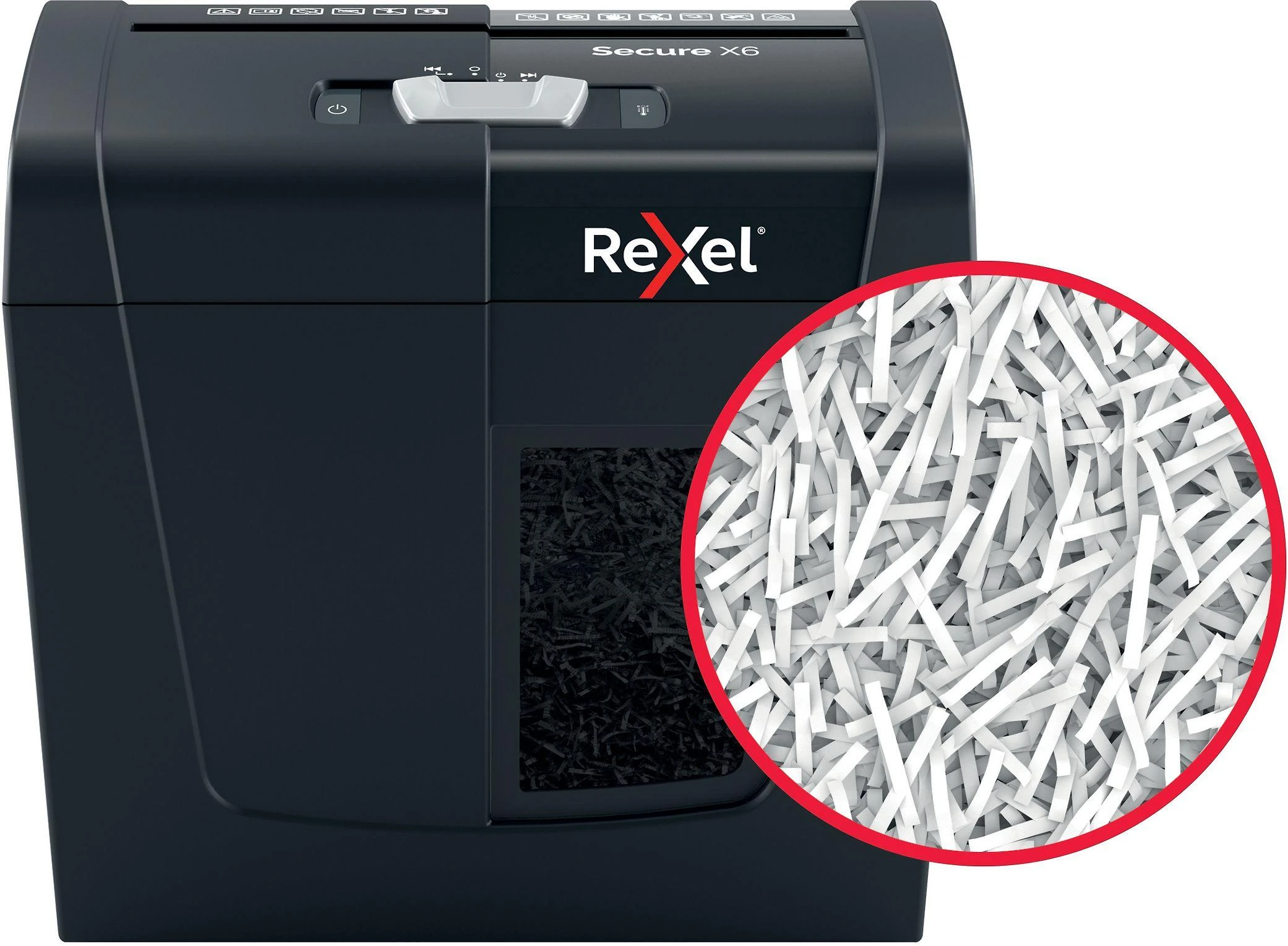 Rexel Secure X6 naikiklis su smulkaus pjovimo pavyzdžiu