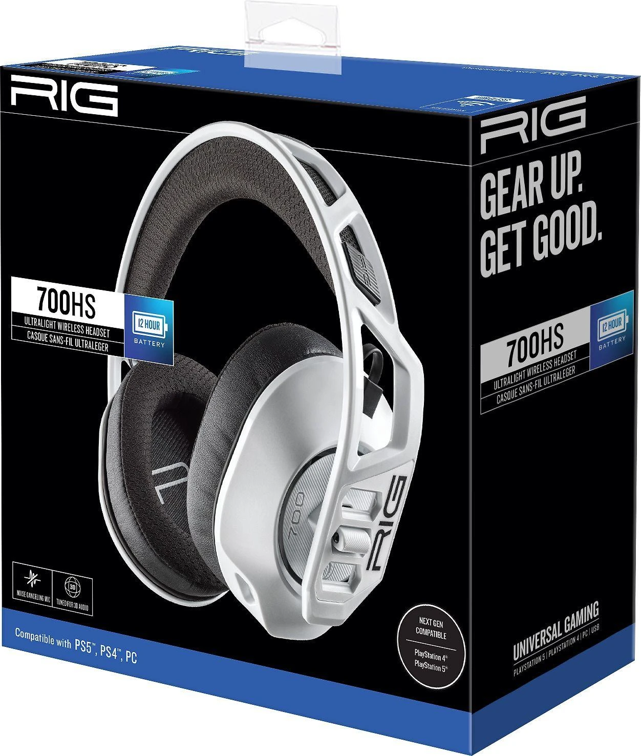 Nacon RIG 700 HS belaidės žaidimų ausinės (baltos) | PS4/PS5