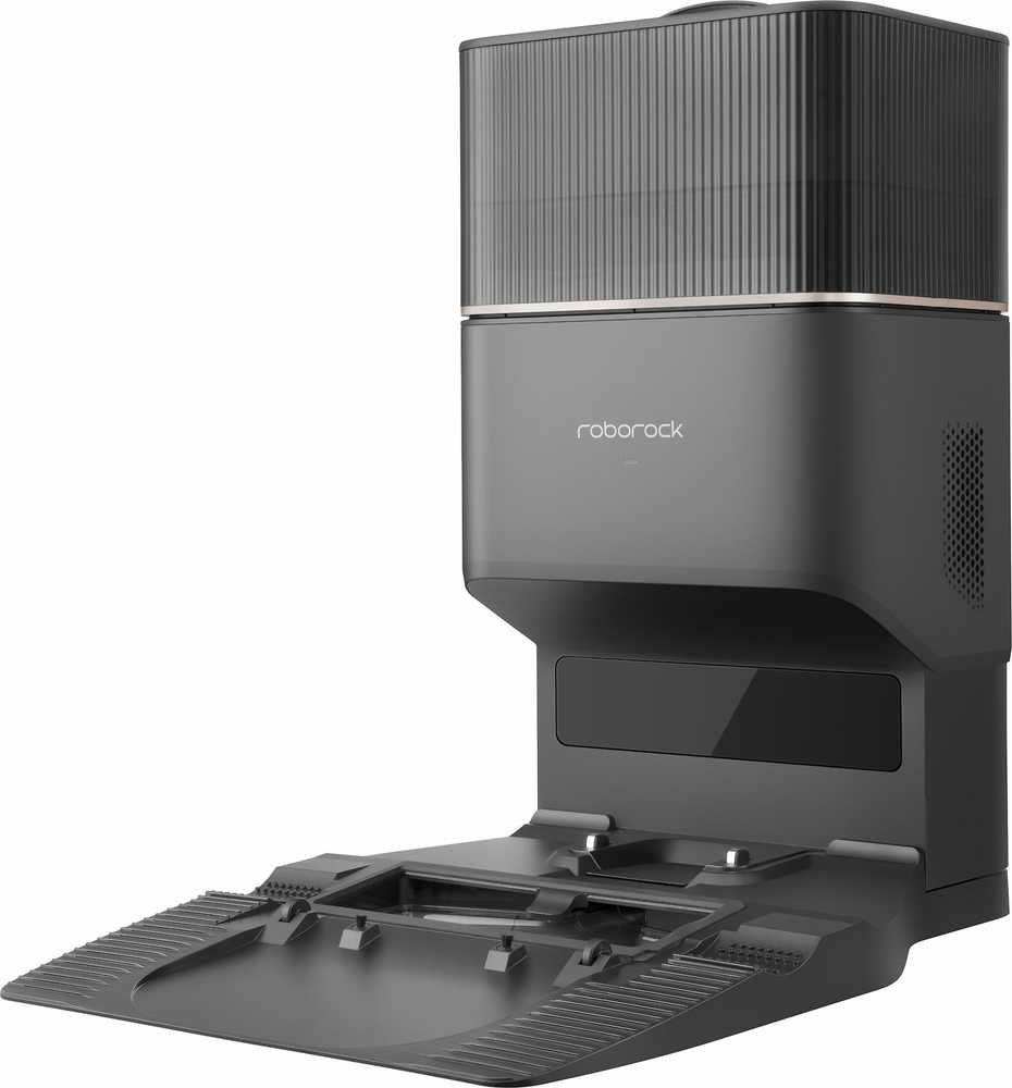 Dulkių siurblys - robotas Q8 Max+ su automatine dulkių išsiurbimo stotele, Juodas