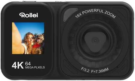 „Rollei“ – „Compactline“ dviejų ekranų skaitmeninė kamera – 64 MP – 4K