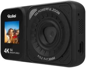 „Rollei“ – „Compactline“ dviejų ekranų skaitmeninė kamera – 64 MP – 4K