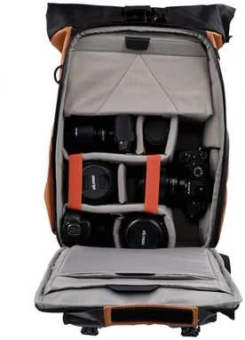 Rollei Fotoliner Ocean Rolltop fotoaparato kuprinė, oranžinė