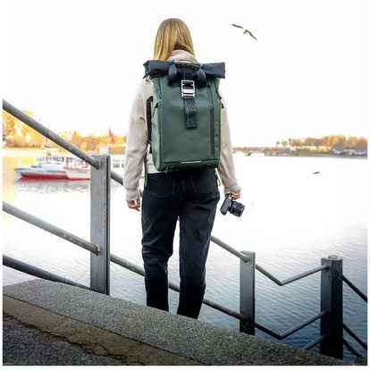 Rollei Fotoliner Ocean Rolltop fotoaparato kuprinė, žalia