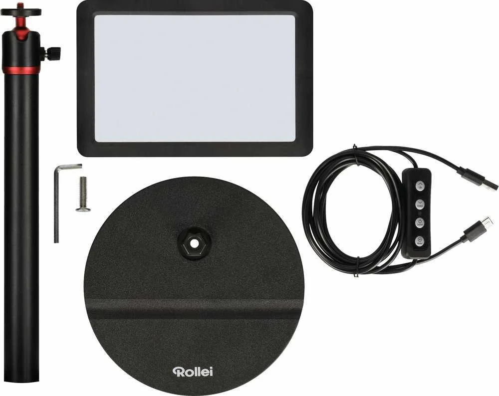 Dviejų spalvų „Rollei LUMIS Comfort Ring Ring Light“.