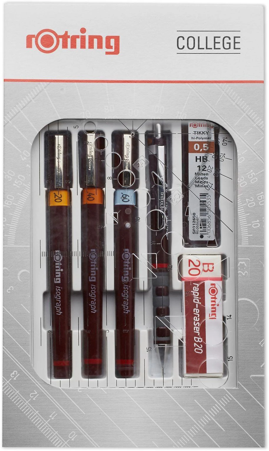 Rapitografai (izografai) Rotring Combi College 0,2 / 0,4 / 0,6 mm - S0699390