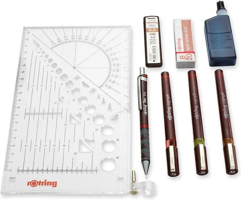 Rotring Master SET Rapitografai (izografai) 0.1 / 0.3 / 0.5 - S0699420