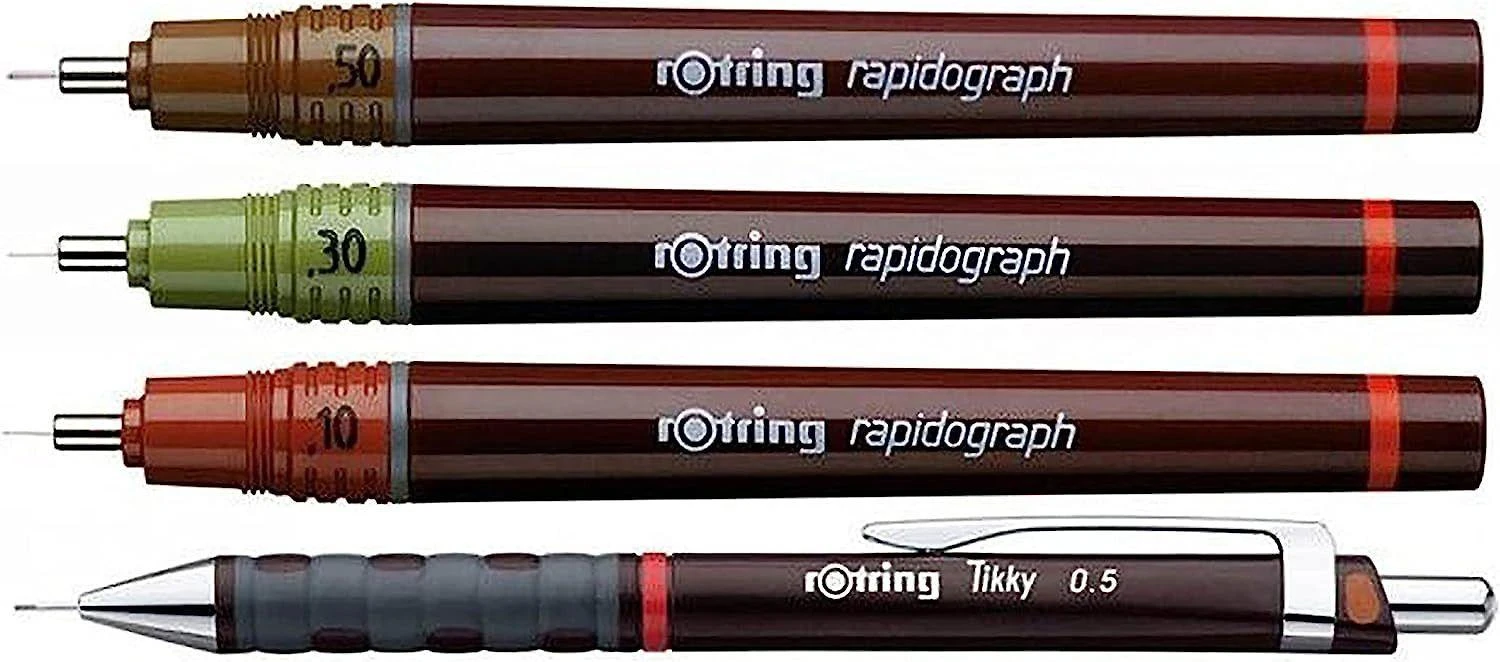 Rotring Master SET Rapitografai (izografai) 0.1 / 0.3 / 0.5 - S0699420