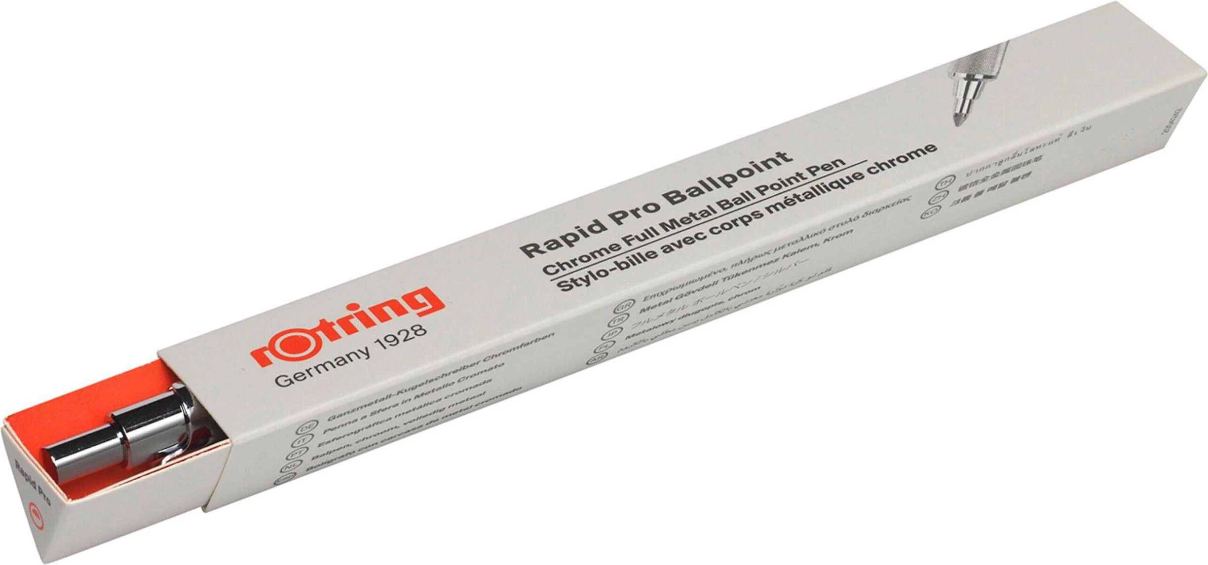 Rotring Roting Rapid Pro Tušinukas Chrome su Refill M-Mėlyna