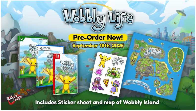 Rubberbandgames „Nintendo Switch“ laikrodis „Wobbly Life“