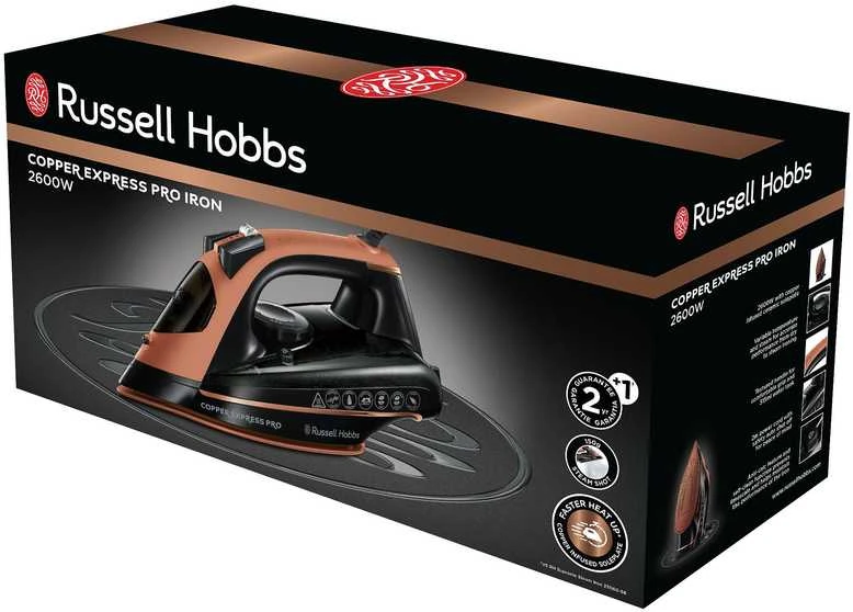 Lygintuvas Russell Hobbs Copper Express Pro 23986-56, 2600 W, Variu dengtas padas, 150 g/min, 315 ml, Savaime išsivalantis, Juoda/Bronzinė