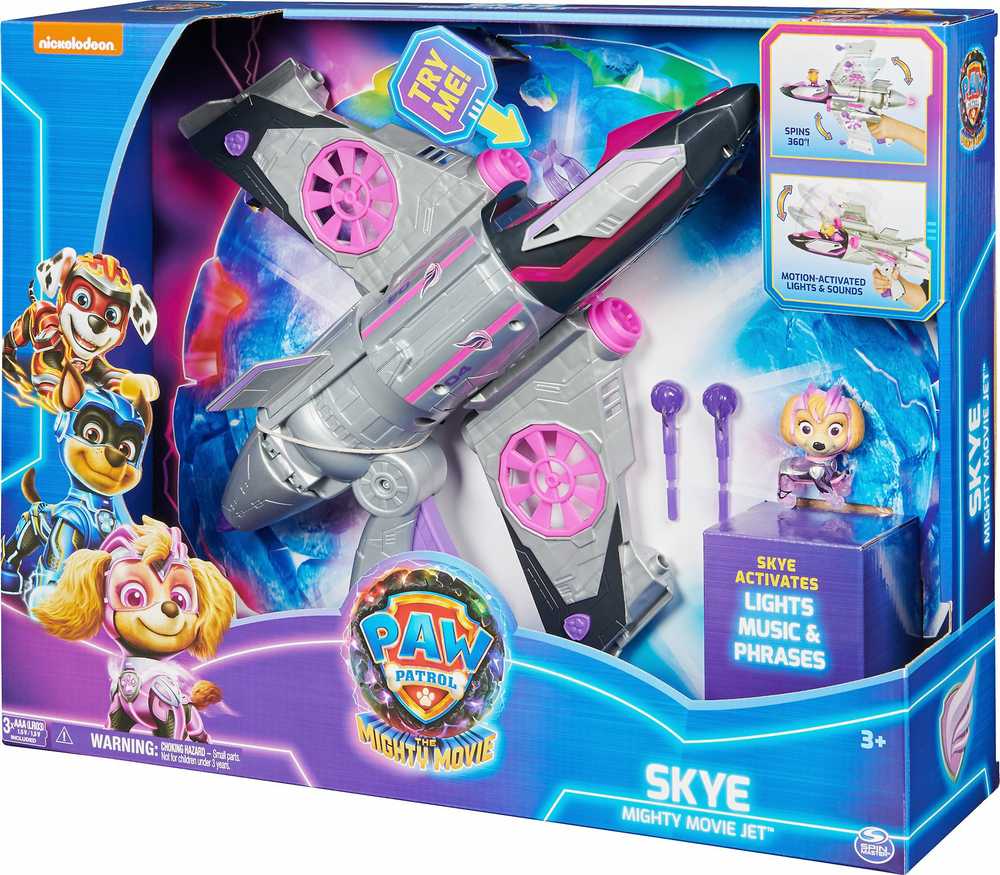 Spin Master PAW Patrol The Mighty Movie - Lėktuvas "Skyes" su garso ir šviesų efektais