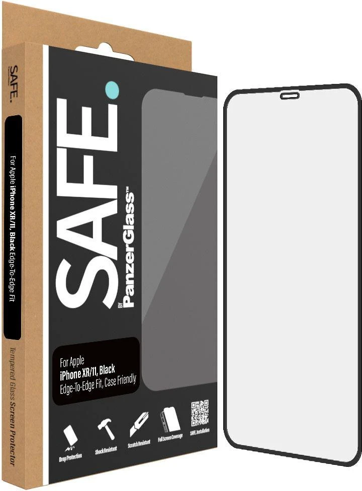 Panzer Glass SAFE. Apple iPhone XR/11 Case Friendly, Juodas