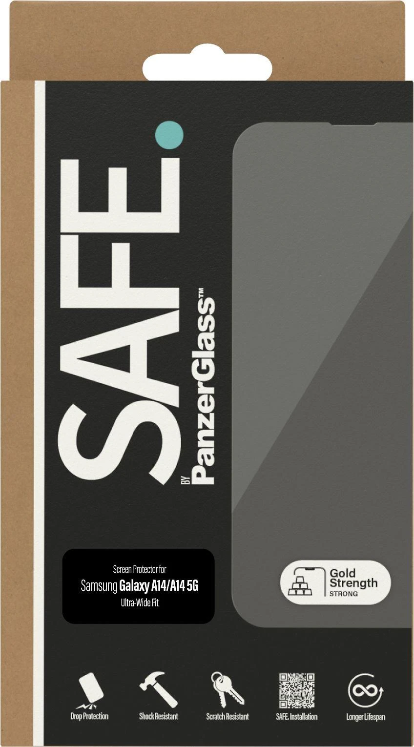 „Panzer Glass SAFE“ ekrano apsauga, sukurta „PanzerGlass Sam A14 A145 / A14 5G A146“