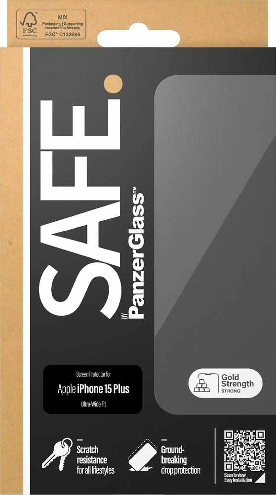 Panzer Glass PanzerGlass | SAUGU | Ekrano apsauga | Apple | iPhone 15 PLUS | Stiklas | Išvalyti | Itin platus pritaikymas
