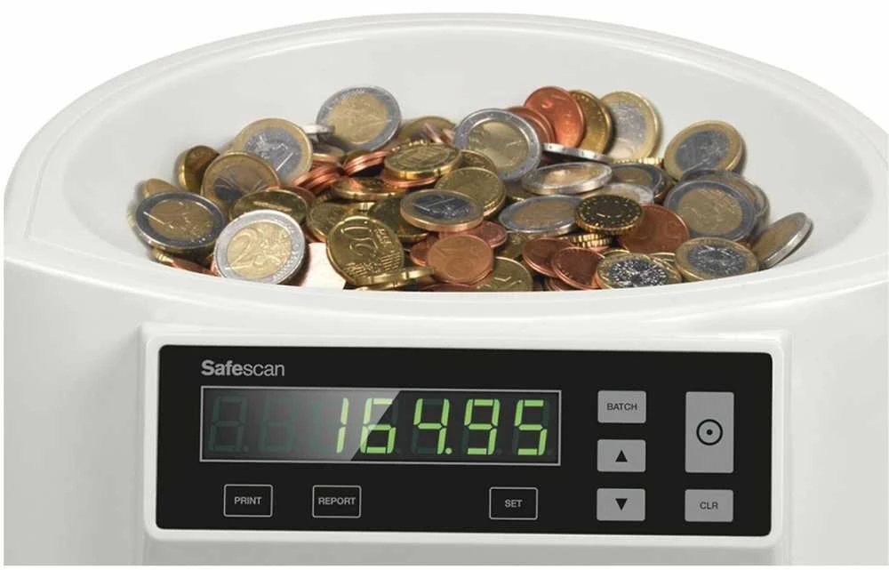 Automatinis Euro monetų skaičiavimo ir rūšiavimo aparatas SAFESCAN 1250