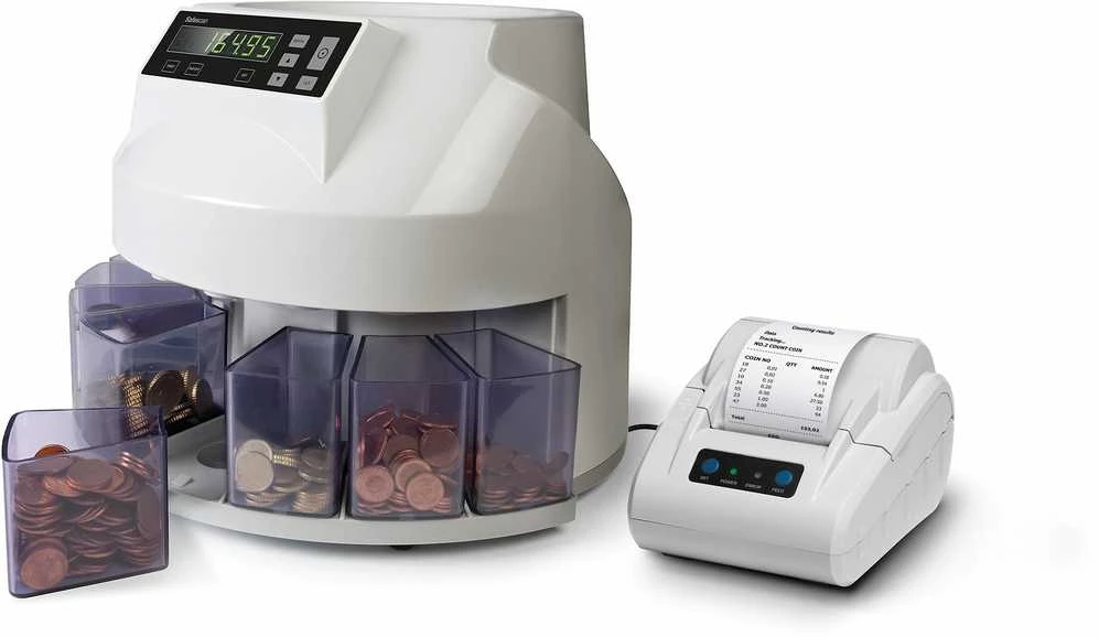 Automatinis Euro monetų skaičiavimo ir rūšiavimo aparatas SAFESCAN 1250