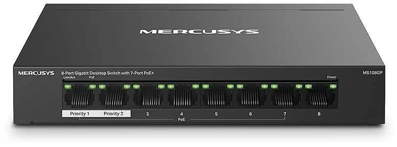 Šakotuvas Mercusys MS108GP -7 -porttinen PoE+ kytkin