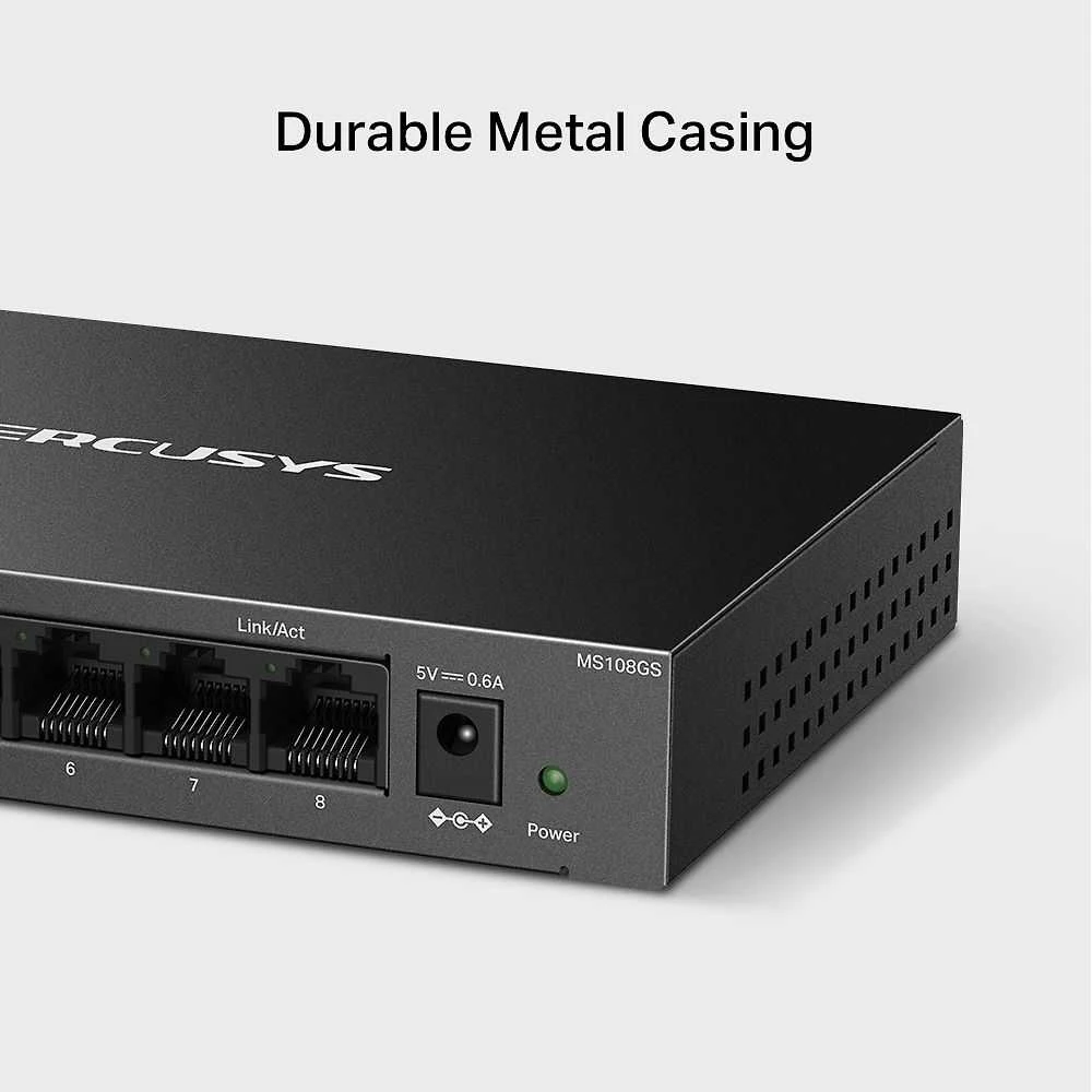 Maršrutizatorius TP-Link Komutatorius - Mercusys 8-Port Gigabit Stalo Komutatorius 16 Gbit/s