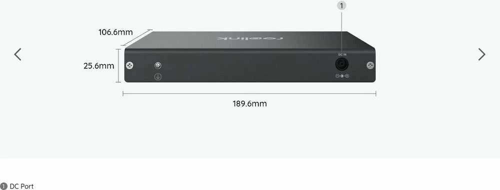 POE SWITCH Reolink RLA-PS1 Juodas