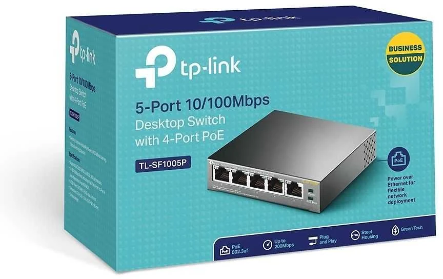 Šakotuvas TP-LINK TL-SF1005P -5-porttinen kytkin
