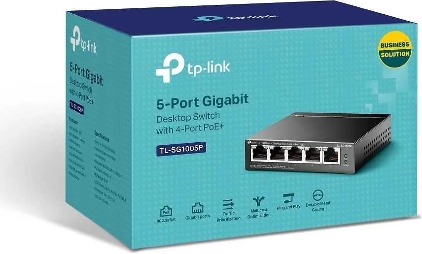Šakotuvas TP-LINK TL-SG1005P V2 -5-porttinen kytkin