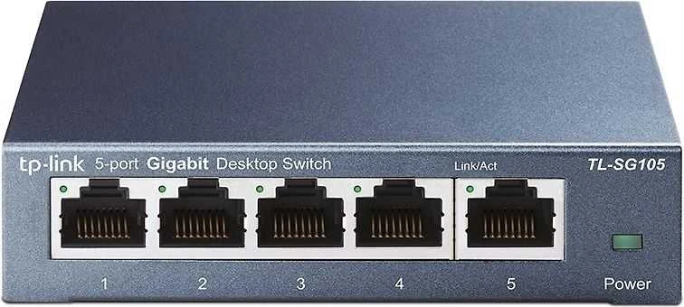 Šakotuvas Komutatorius TP-LINK, 5-port, metalinis korpusas, juodas / TL-SG105