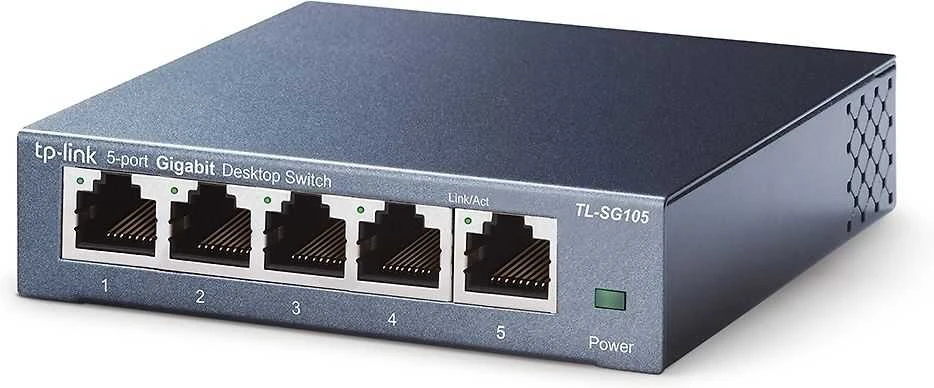 Šakotuvas Komutatorius TP-LINK, 5-port, metalinis korpusas, juodas / TL-SG105