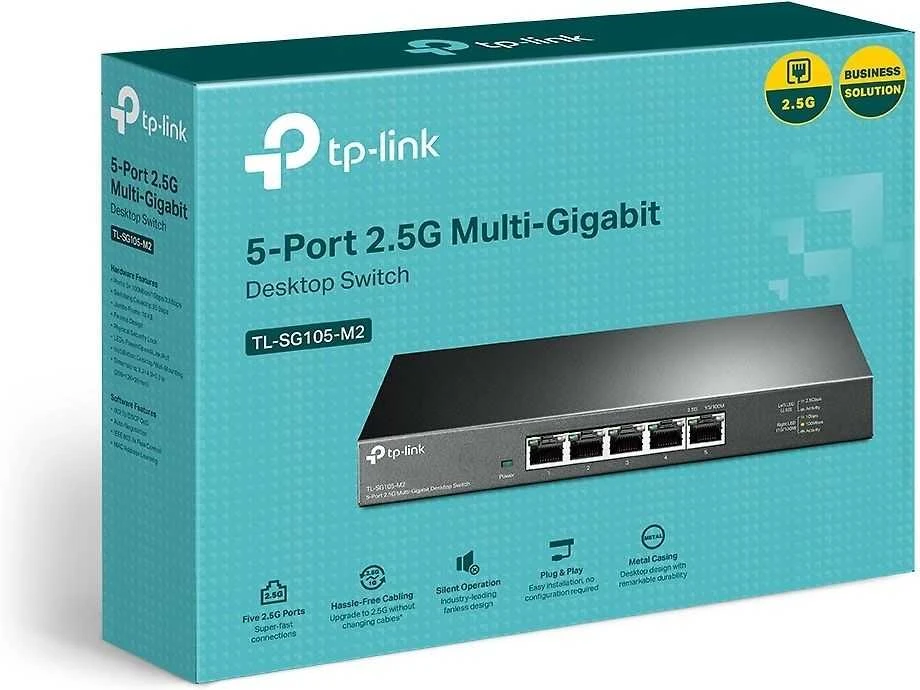 Šakotuvas TP-Link TL-SG105-M2 2.5 Gigabit 5-porttinen kytkin