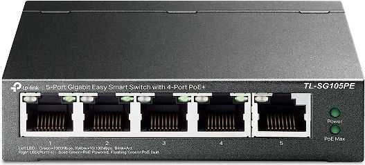 Šakotuvas TP-LINK TL-SG105PE -5-porttinen PoE kytkin