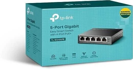 Šakotuvas TP-LINK TL-SG105PE -5-porttinen PoE kytkin