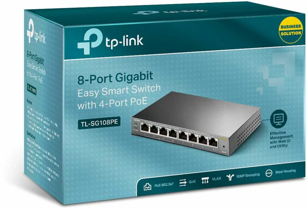 Šakotuvas TP-LINK TL-SG108PE -8-porttinen kytkin
