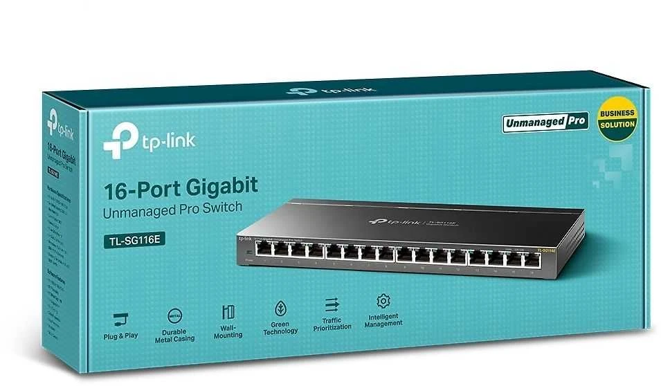 Šakotuvas TP-LINK TL-SG116E -16-porttinen kytkin