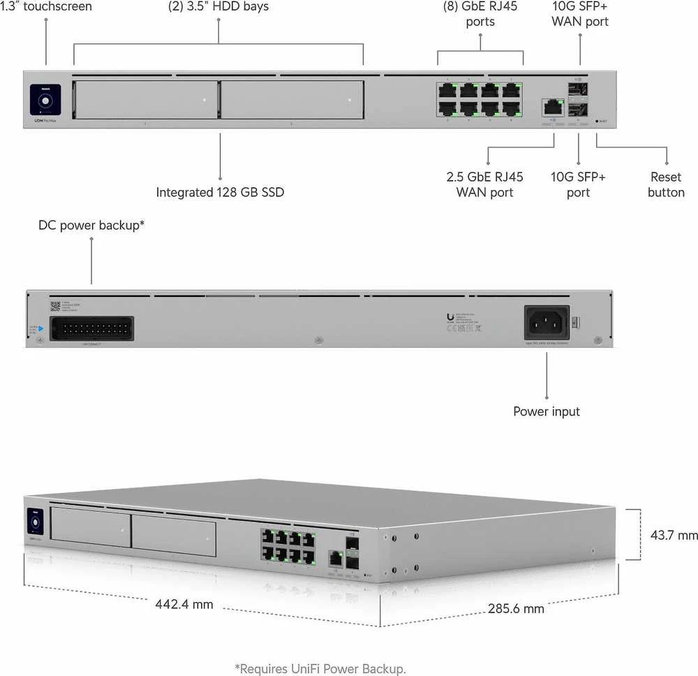 Maršrutizatorius UBIQUITI UDM-Pro-Max Dream Machine