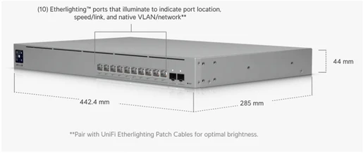 Šakotuvas UBIQUITI UniFi komutatorius Pro XG 10 PoE